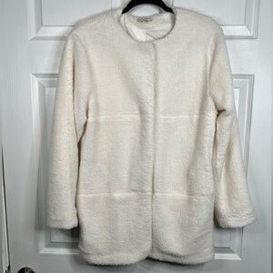 NWT - Kate & Sam Women’s Snap front Sherpa Jacket - Ivory - Size Small
